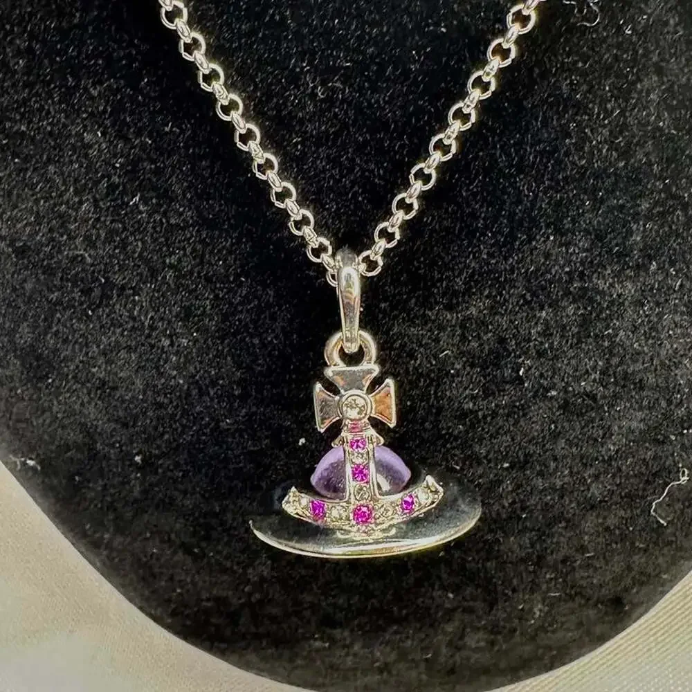 Vivienne Westwood Orb Necklace Purple Ae 71